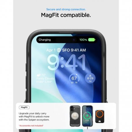 Чехол Spigen Rugged Armor MagFit для iPhone 17 Matte Black (ACS10367)