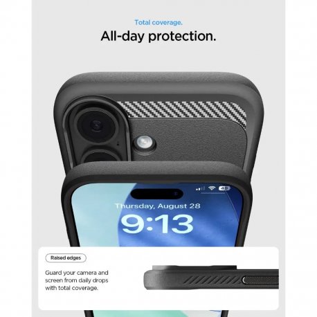 Чохол Spigen Rugged Armor MagFit для iPhone 17 Matte Black (ACS10367)