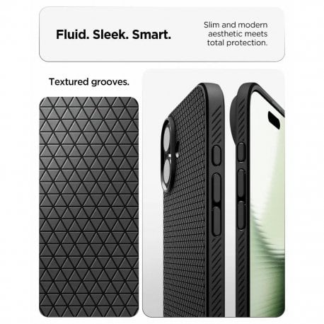 Чехол Spigen Liquid Air для iPhone 17 Matte Black (ACS10369)