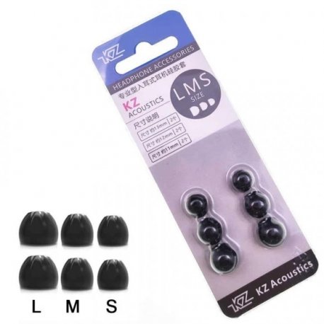 Амбушюри Knowledge Zenith Silicone eartips (3 pairs) Black (7661)