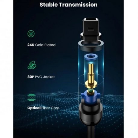 Оптичні кабелі Ugreen AV122 Toslink-Toslink Optical Audio Cable 1 m (7212)
