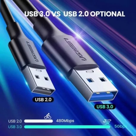 Кабель Ugreen US184 USB-A 3.0 - USB Type-C 1.5 m Black (8434)