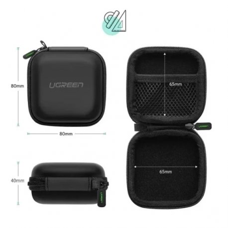 Чехол для наушников Ugreen LP128 Earphone Carrying Case Black (9494)