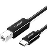 Кабель Ugreen US241 USB Type-C - USB Type-B 1 m Black (9693)