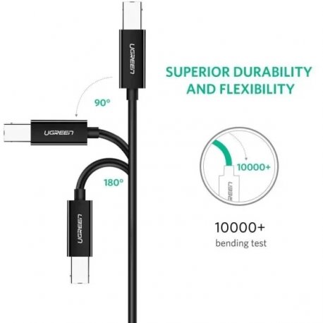 Кабель Ugreen US241 USB Type-C - USB Type-B 1 m Black (9693)