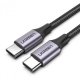 Кабель Ugreen US261 USB Type-C - USB Type-C Aluminum Shell 2 m Gray Black (5174) Кабель Ugreen US261 USB Type-C - USB Type-C Aluminum Shell 2 m Gray Black (5174)