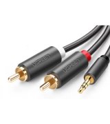 Кабель Ugreen AV102 3.5 mm to 2RCA Audio Cable 1 m Gray (5139)
