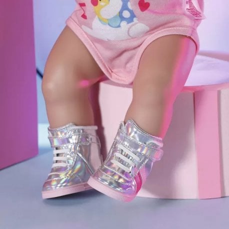 Обувь для куклы Baby Born - Серебристые кроссовки (831762)