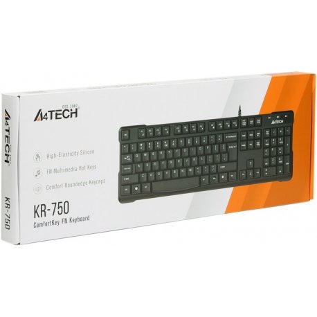 Клавиатура A4Tech KR-750 Ukr Black (KR-750 USB Black)