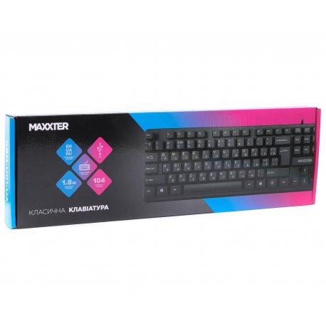 Клавиатура Maxxter KBM-U01-RU Black (KBM-U01-RU)