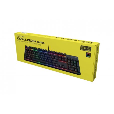 Клавиатура игровая Hator Icefall Mecha Rainbow Red Switch Black (HTK104UA)