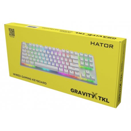 Клавіатура ігрова Hator Gravity X TKL Orange Switch White (HTK551UA)