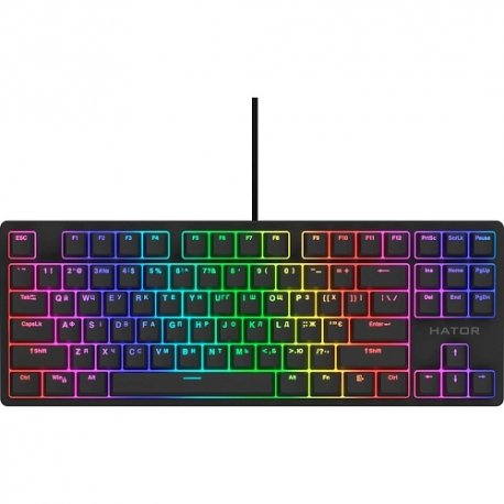 Клавиатура игровая Hator Rockfall 2 Mecha TKL Orange Switch Black (HTK-520)