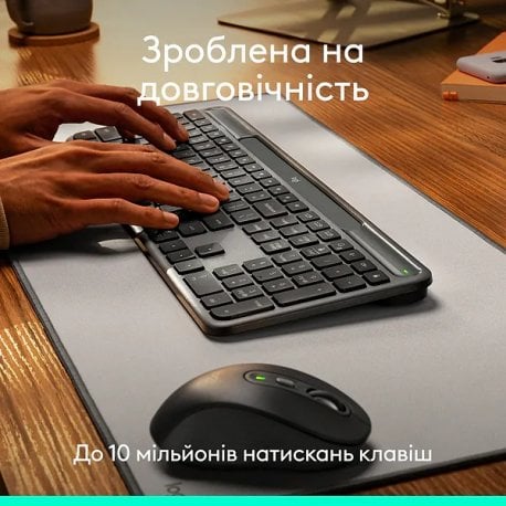 Клавiатура бездротова Logitech Slim Solar+ Graphite (920-013764)