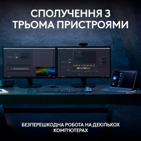 Бездротова клавiатура Logitech MX Keys S Graphite (920-011593)