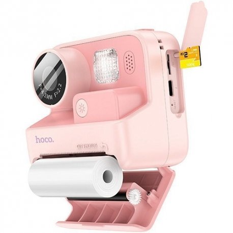 Дитячий фотоапарат миттєвого друку Hoco DV200 Pink