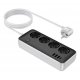 Сетевой фильтр Hoco AC21 (3USB/1Type-C/4xSocket) 3m Black