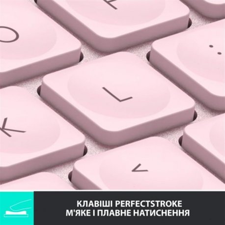 Бездротова клавiатура Logitech MX Keys Mini Wireless Illuminated Rose (920-010500)