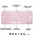 Бездротова клавiатура Logitech MX Keys Mini Wireless Illuminated Rose (920-010500)