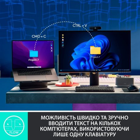 Бездротова клавіатура Logitech MX Mechanical Mini Illuminated Graphite (920-010782)