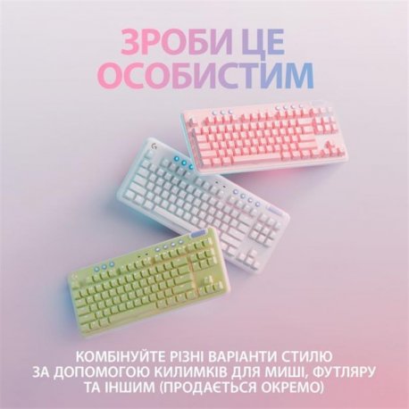 Бездротова клавіатура ігрова Logitech G715 Tactile Brown Switch White (920-010465)