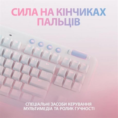 Бездротова клавіатура ігрова Logitech G715 Tactile Brown Switch White (920-010465)