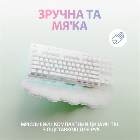 Бездротова клавіатура ігрова Logitech G715 Tactile Brown Switch White (920-010465)