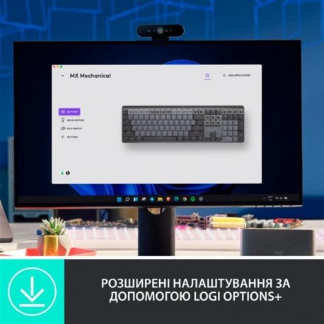 Бездротова клавіатура Logitech MX Mechanical Clicky Graphite (920-010759)