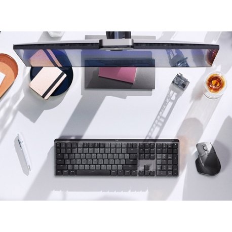 Бездротова клавіатура ігрова Logitech MX Mechanical Brown Switch Tactile Graphite (920-010757)