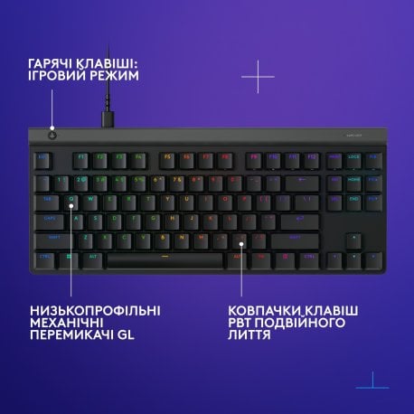 Клавiатура ігрова Logitech G515 TKL Black (920-012872)