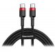 Кабель Baseus Cafule Type-C - Type-C (2м) Red/Black (CATKLF-H91) Кабель Baseus Cafule Type-C - Type-C (2м) Red/Black (CATKLF-H91)