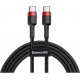 Кабель Baseus Cafule Type-C - Type-C (1м) Black-Red (CATKLF-G91)