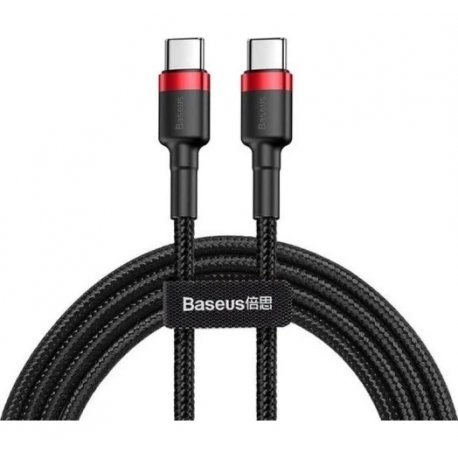 Кабель Baseus Cafule Type-C - Type-C (1м) Black-Red (CATKLF-G91)