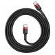 Кабель Baseus Cafule Type-C - Type-C (1м) Black-Red (CATKLF-G91)