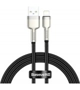 Кабель Baseus Cafule Metal Lightning (2м) Black (CALJK-B01)