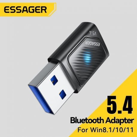 Бездротовий Bluetooth адаптер Essager Freedom 5.4 Black (EBT54-JH01-P)
