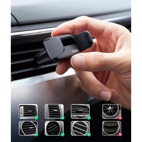 Автодержатель Ugreen LP120 Air Vent Phone Holder Black (10422)