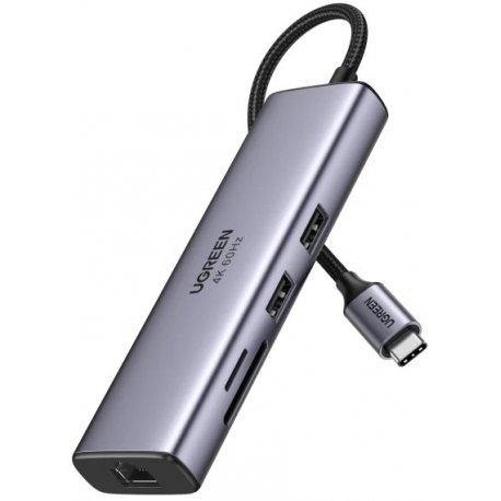 USB-хаб Ugreen CM512 Gray (60515)