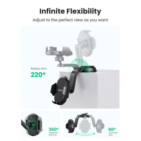 Автодержатель Ugreen LP405 Waterfall-Shaped Suction Cup Phone Mount (20473)