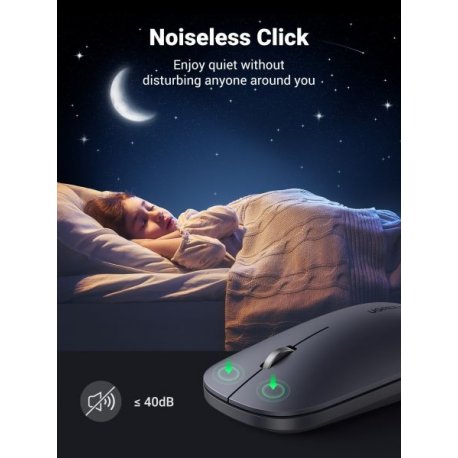 Беспроводная мышь Ugreen MU001 Wireless Mouse Black (90372)