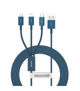 Кабель Baseus Superior Series Fast Charging USB M+L+C (1.5m) Blue (CAMLTYS-03)