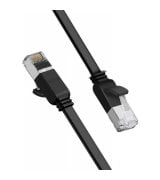 Патч-корд Ugreen NW101 Cat 6 U/UTP Pure Copper Ethernet Flat Cable (3m) Black (50186)