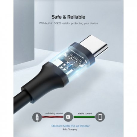 Кабель Ugreen US287 USB 2.0 to USB Type-C (0.5m) White (60120)