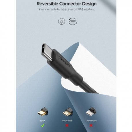 Кабель Ugreen US287 USB 2.0 to USB Type-C (0.5m) White (60120)