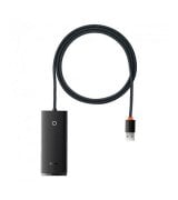 USB-хаб Baseus Lite Series 4-Port Type-A (1m) Black (WKQX030101)