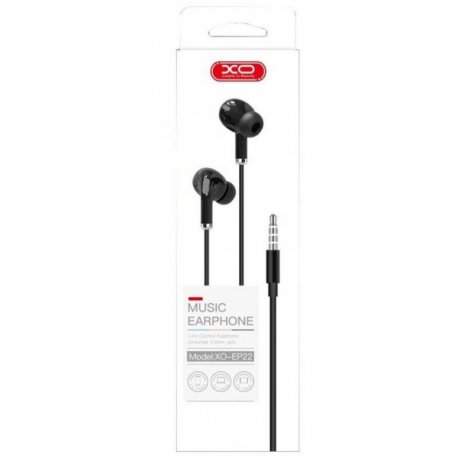 Наушники XO EP22 Music Earphone (3.5mm) Black