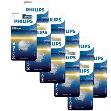Батарейка Philips CR2016 BLI 1 Lithium 10 шт (CR2016/01B10)