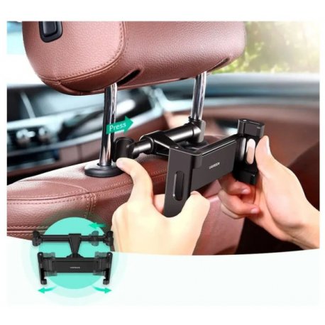 Автодержатель Ugreen LP160 Car Headrest Mount Holder Black (60108)