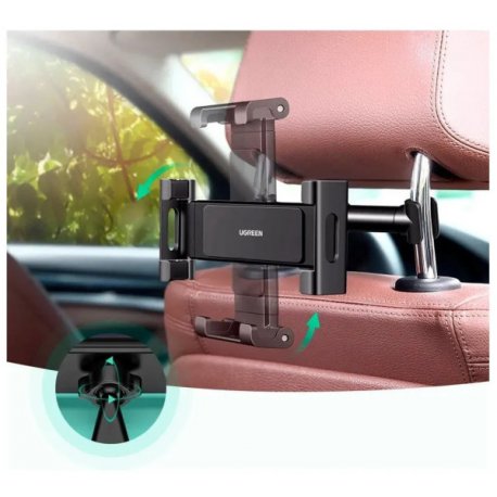 Автодержатель Ugreen LP160 Car Headrest Mount Holder Black (60108)