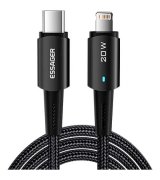 Кабель Essager Sunset Type-C to Lightning 20W (0.5m) Black (EXCTL-CGB01)